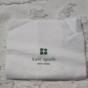 Kate Spade White Drawstring Fabric Pouch